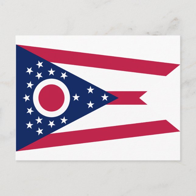 Ohio-Staats-Flagge Postkarte (Vorderseite)