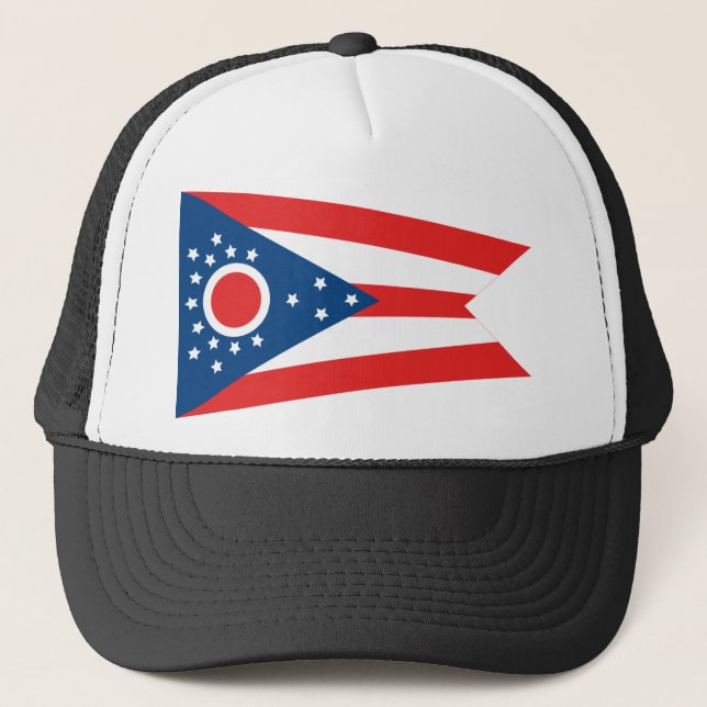 Ohio-Staats-Flagge Truckerkappe (Vorderseite)