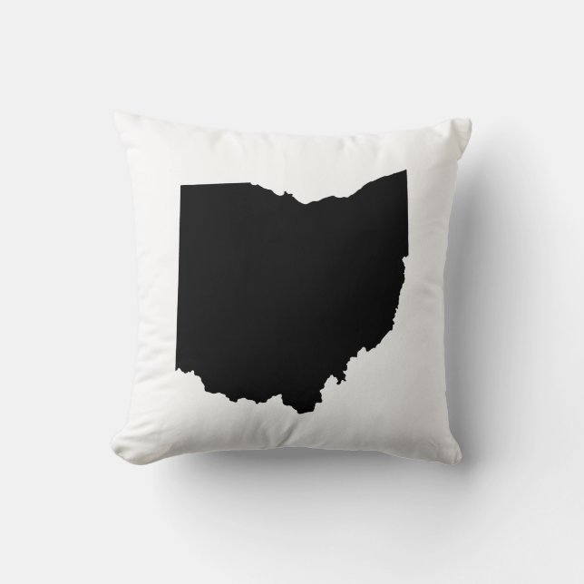 Ohio-Staats-Kontur Kissen (Vorderseite)