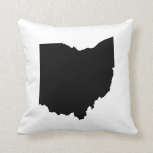 Ohio-Staats-Kontur Kissen