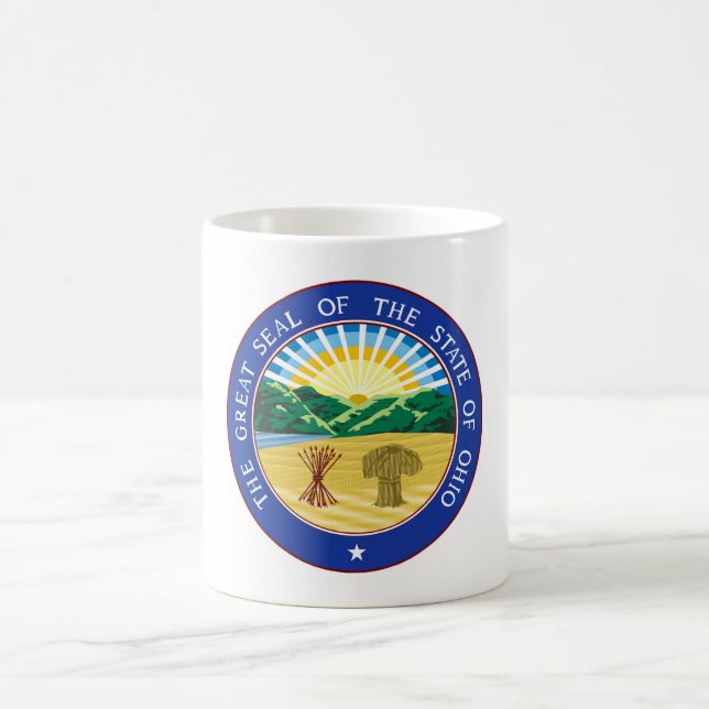 Ohio-Staats-Siegelamerika-Republiksymbolflagge Kaffeetasse (Mittel)