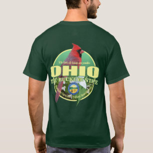 Ohio-Staats-Vogel u. Blume T-Shirt