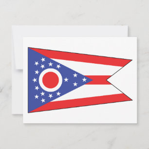 Ohio Staatsflagge Buckeye-Staat Einzigartiger Wimp Postkarte