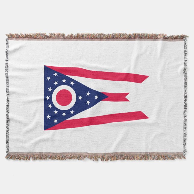 Ohio State Flag Design Decor Decke (Vorderseite)