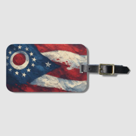 Ohio State Flag Design | Geschenk zum Buckeye Stat Gepäckanhänger