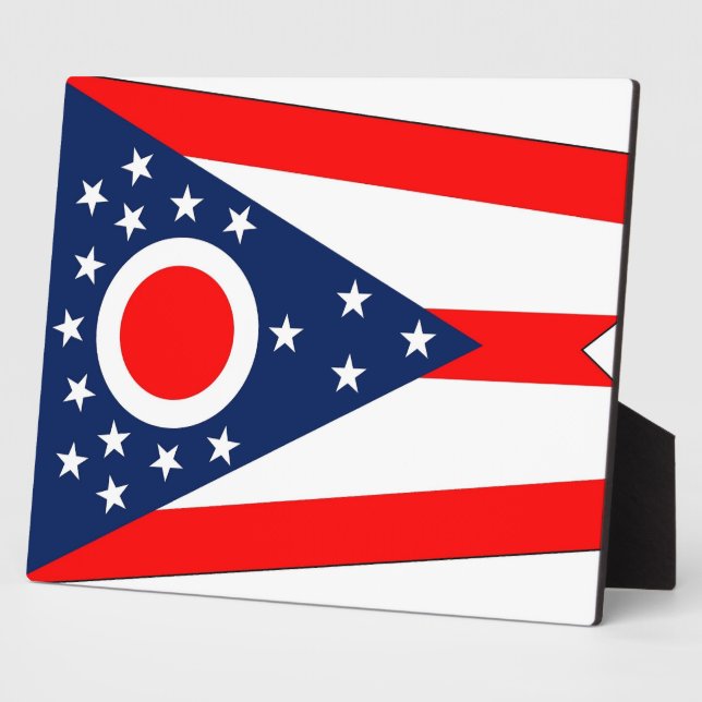 Ohio State Flag Plaque Fotoplatte (Seite)