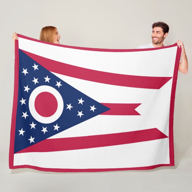 Ohio State Flag Print Patriotc Fleecedecke (Beispiel)