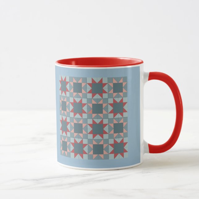 Ohio-Stern-Probenehmer-Steppdecken-Muster-Tasse Tasse (Rechts)