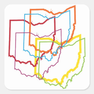 Ohio Stolz Blur Quadratischer Aufkleber
