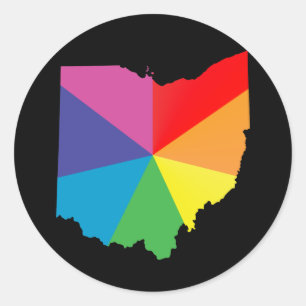Ohio Stolz. Runder Aufkleber