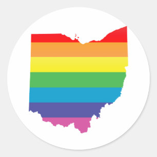 Ohio Stolz. Runder Aufkleber