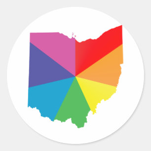 Ohio Stolz. Runder Aufkleber