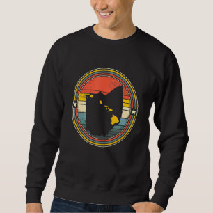 Ohio Texas Hawaii Roots Origine Staat Map Retro Sweatshirt