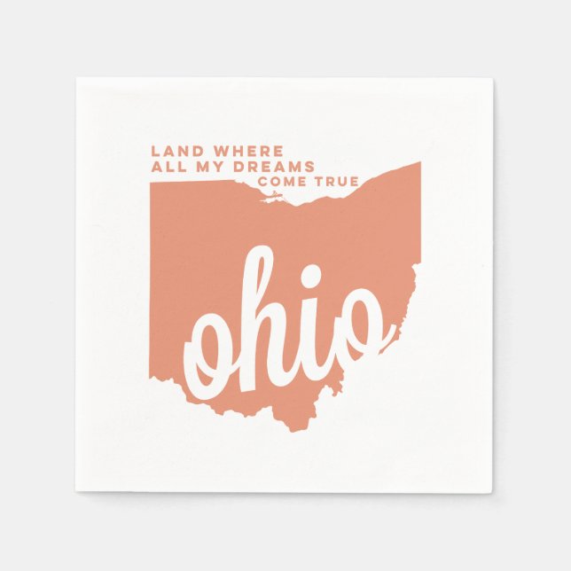 ohio | Texte | Pfirsich Serviette (Vorderseite)