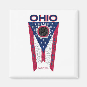 Ohio Total Eclipse Square Magnet