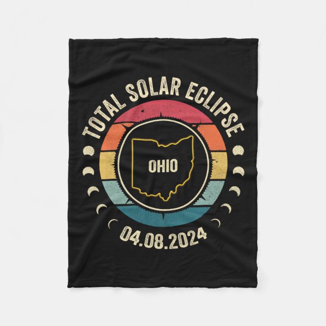 Ohio Total Solar Eclipse 2024 American Totality Ap Fleecedecke (Vorderseite)