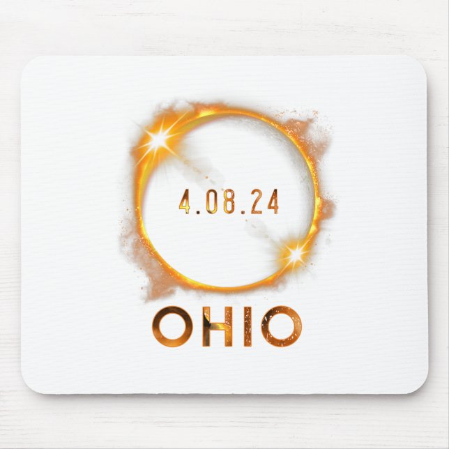 Ohio Total Solar Eclipse April 8 2024 Ohio Solar E Mousepad (Vorne)