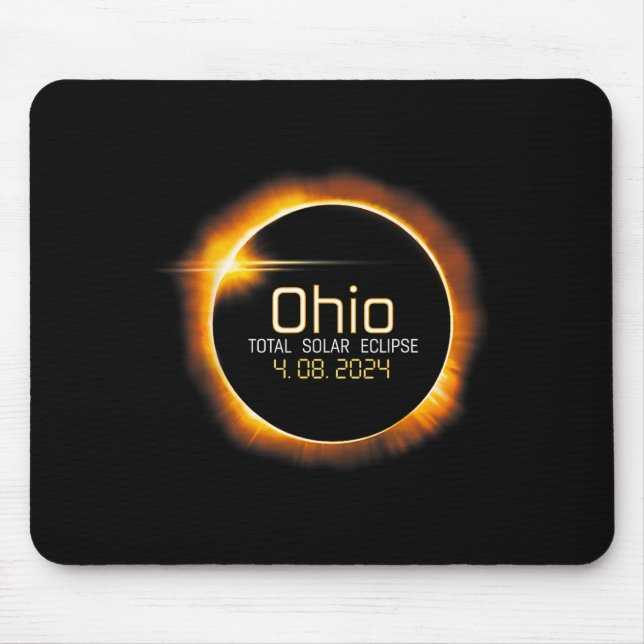 Ohio Totality Total Solar Eclipse 8. April 2024 Mousepad (Vorne)