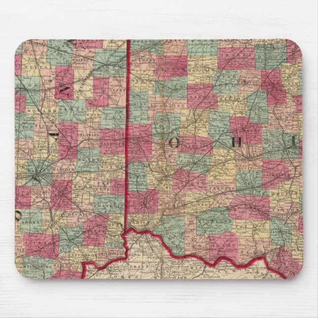 Ohio und Indiana 3 Mousepad (Vorne)