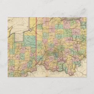 Ohio und Indiana Postkarte