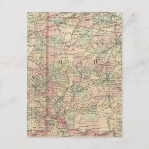Ohio und Indiana Postkarte