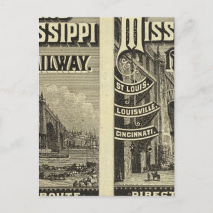Ohio und Mississippi-Bahn Postkarte