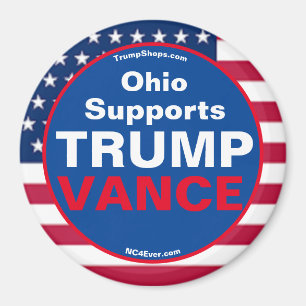 Ohio unterstützt TRUMP VANCE Kühlschrank Magnet