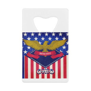 Ohio USA Flag Geldbeutel Flaschenöffner
