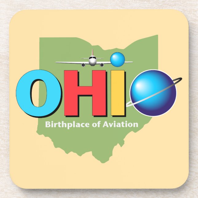 Ohio USA Getränkeuntersetzer (Vorderseite)