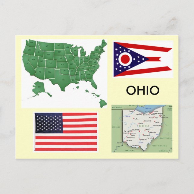 Ohio, USA Postkarte (Vorderseite)