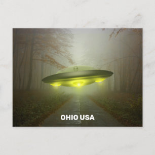 OHIO USA SPACESHIP UFO ART Postkarten