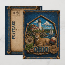 Ohio Vintage Reise Postkarte