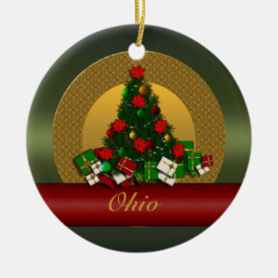 Ohio-Weihnachtsbaum-Verzierung Keramik Ornament