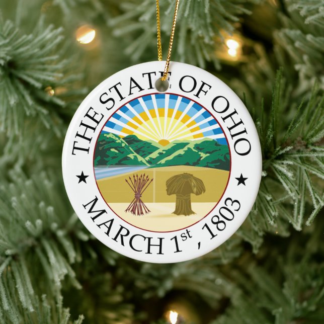 Ohio-Zeichen Keramik Ornament (Baum)