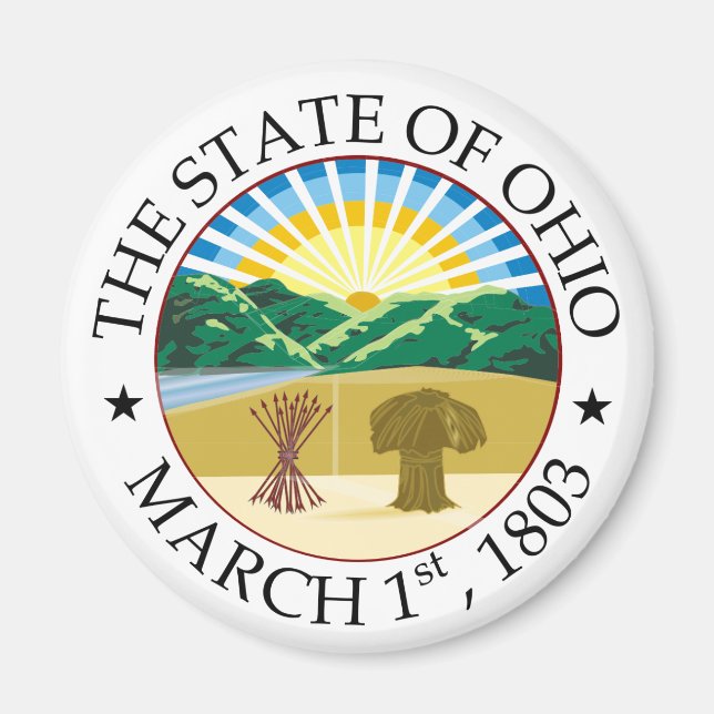 Ohio-Zeichen Magnet (Vorne)