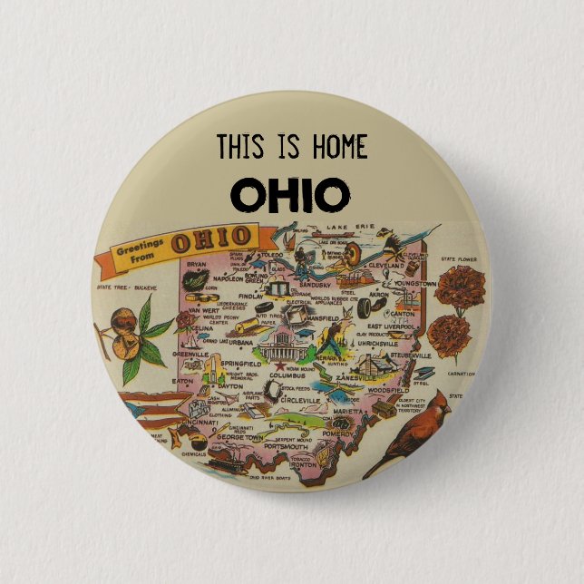 Ohio-Zuhause Button (Vorderseite)