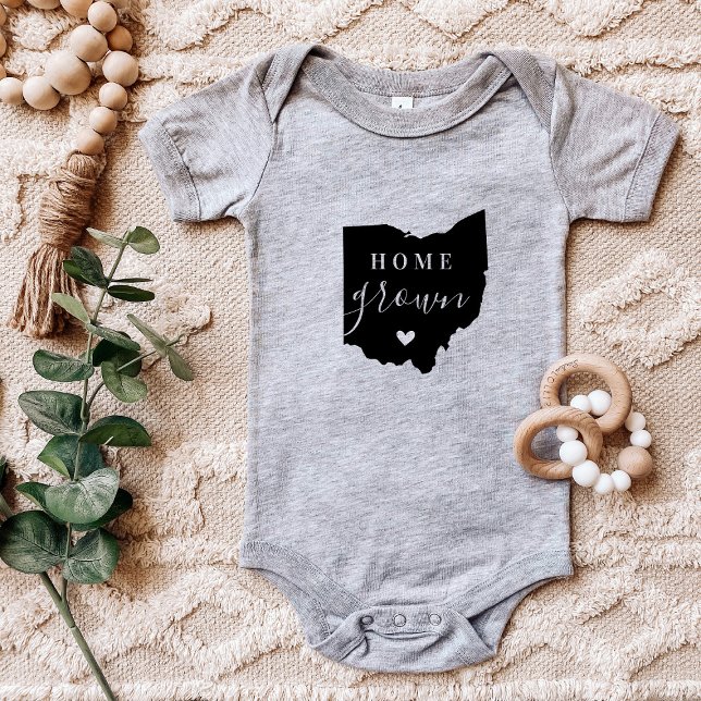 Ohio Zuhause Grown Staat T-Shirt Baby Strampler (Von Creator hochgeladen)