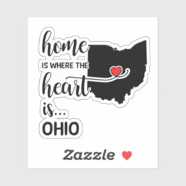Ohio Zuhause ist das Herz Aufkleber
