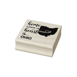 Ohio Zuhause ist das Herz Gummistempel