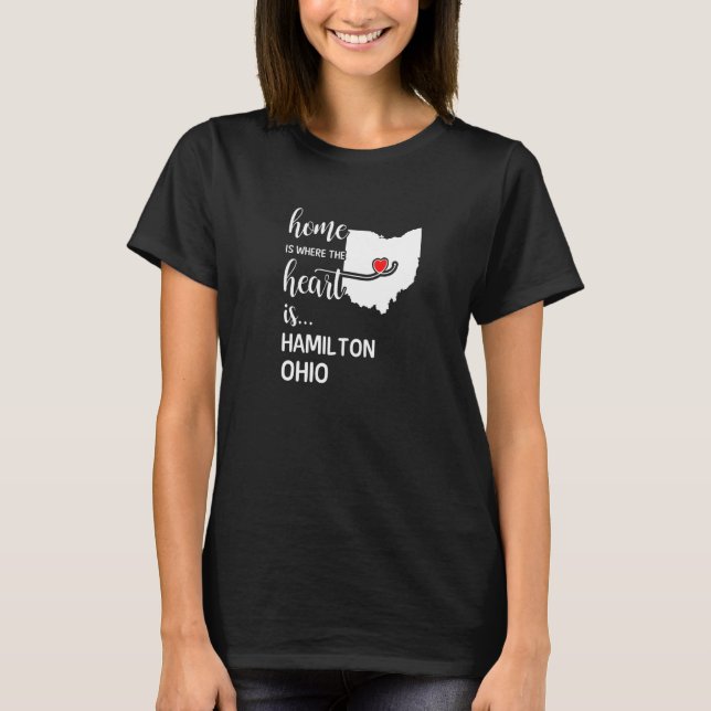 Ohio Zuhause ist das Herz, wo Hamilton Landkreis i T-Shirt (Vorderseite)