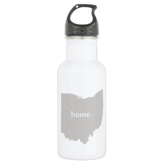 Ohio-Zuhause-Silhouette-Staatskarte Edelstahlflasche