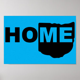 Ohio Zuhause weg vom Staat-Poster-Zeichen Poster