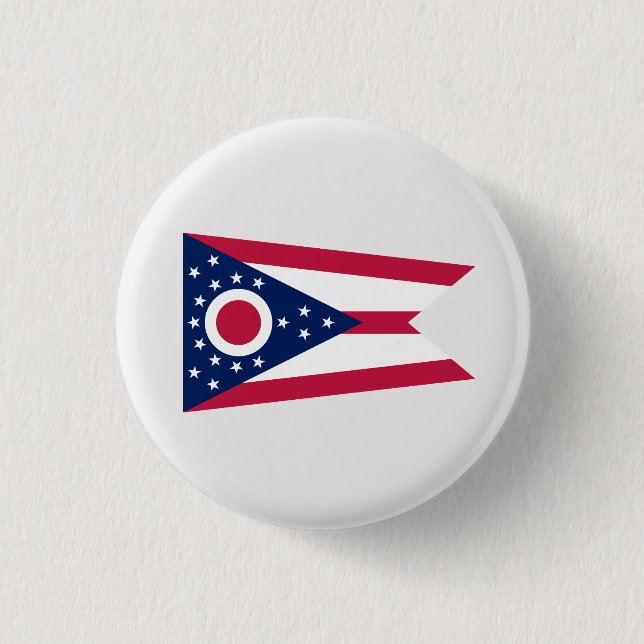 Ohioan Flag, Flagge von Ohio Button (Vorderseite)