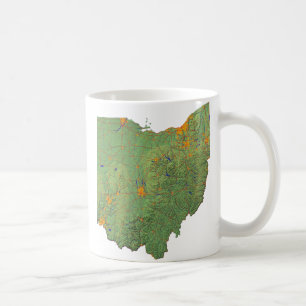 Ohioan Flag + Karte Tasse