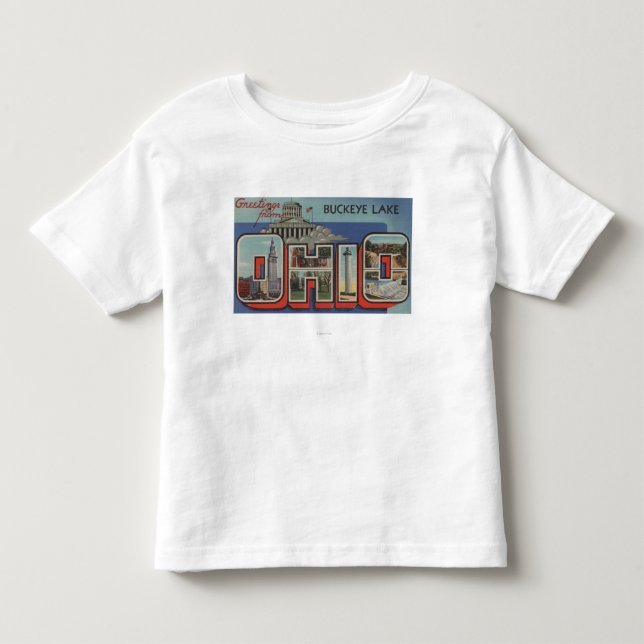 OhioBuckeye LakeLarge Buchstabe ScenesOhio Kleinkind T-shirt (Vorderseite)