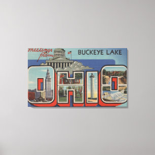 OhioBuckeye LakeLarge Buchstabe ScenesOhio Leinwanddruck