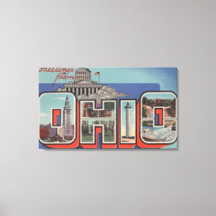 OhioLarge Buchstabe ScenesOhio Leinwanddruck