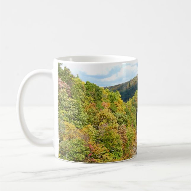 Ohiopyle Fluss im Herbst I Pennsylvania Herbst Kaffeetasse (Links)