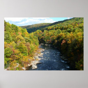 Ohiopyle Fluss im Herbst I Pennsylvania Herbst Poster