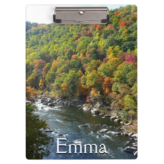 Ohiopyle Fluss im Herbst II Pennsylvania Herbst Klemmbrett (Vorderseite)